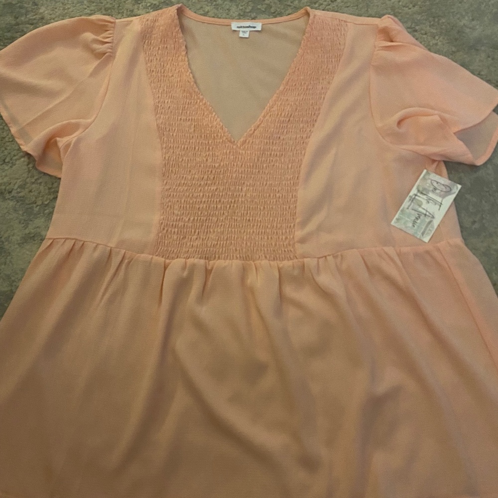 Blush babydoll top